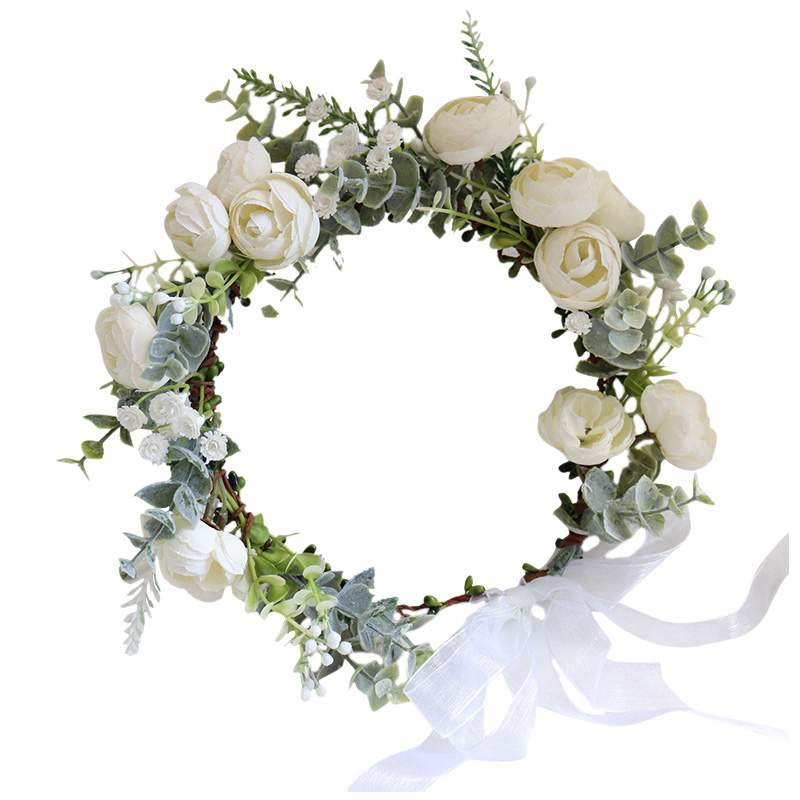 Wedding Arch Flower - New Camellia Flowers Wreath Crown Festival