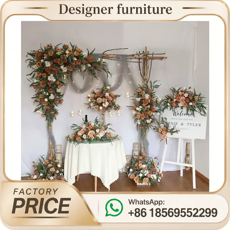 Wedding Arch Flower - Artificial Rose Corner Flower Set Silk