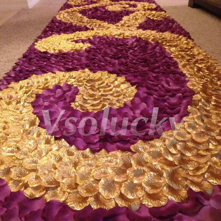 100pcs/pack Silk Rose Petals T - Supply Wedding Venue ulasan dan harga