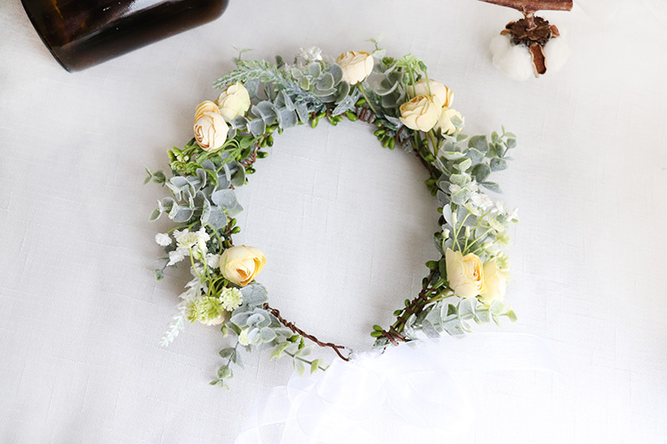 New Camellia Flowers Wreath Cr - Wedding Arch Flower ulasan dan harga