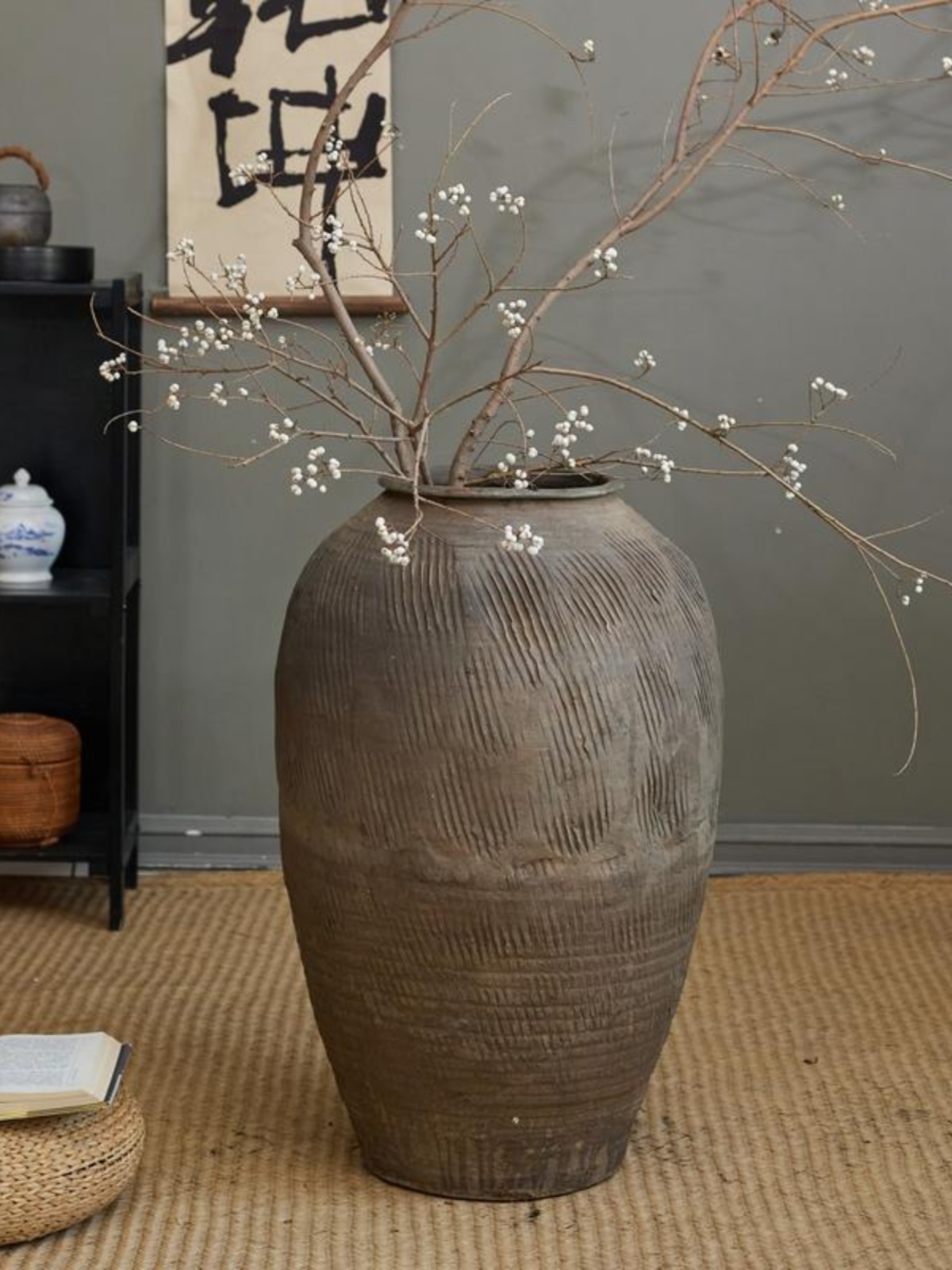 Retro Vintage Large Terracotta - Centerpiece Vase Tall ulasan dan harga