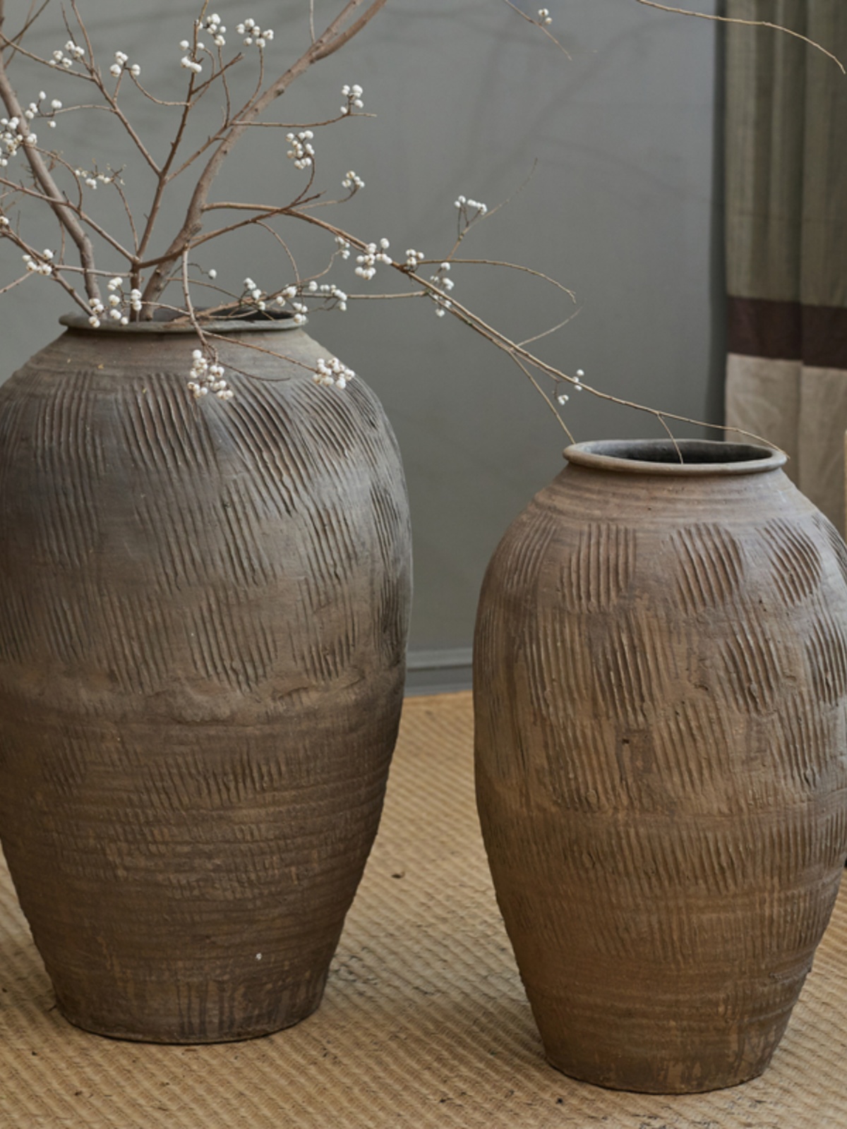 Retro Vintage Large Terracotta - Centerpiece Vase Tall ulasan dan harga