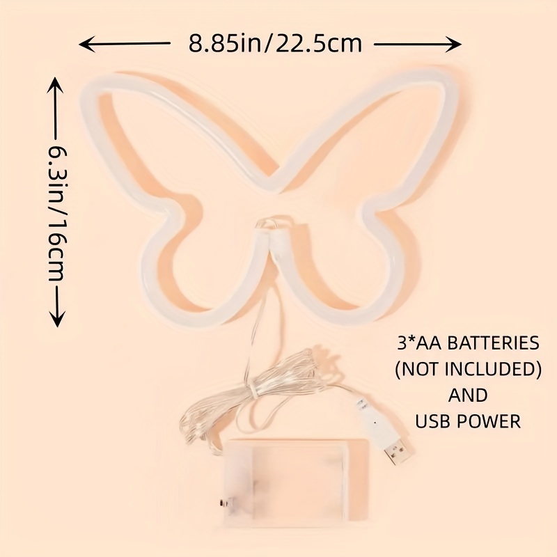 LED butterfly neon lights, USB - Wedding Power Supply ulasan dan harga