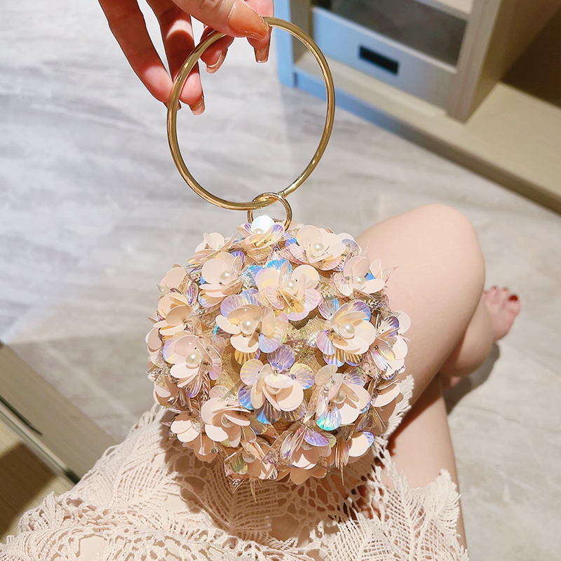 Mini Sequin Flower Evening Bag - Wedding Vendor ulasan dan harga