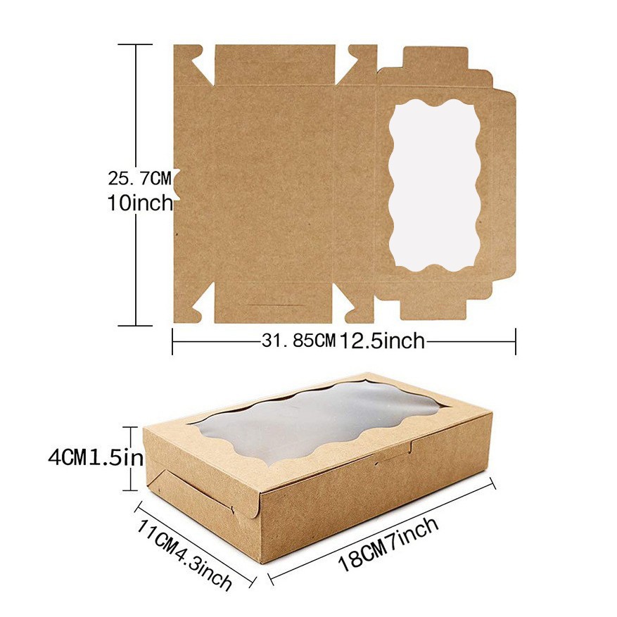 10/30/50Pcs Kraft Paper Cake C - Wedding Supply.Box ulasan dan harga