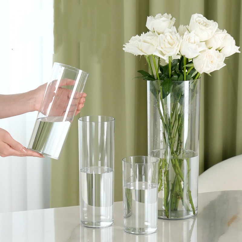 New Acrylic Clear Cylinder Flo - Centerpiece Vase Tall ulasan dan harga