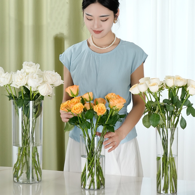 New Acrylic Clear Cylinder Flo - Centerpiece Vase Tall ulasan dan harga