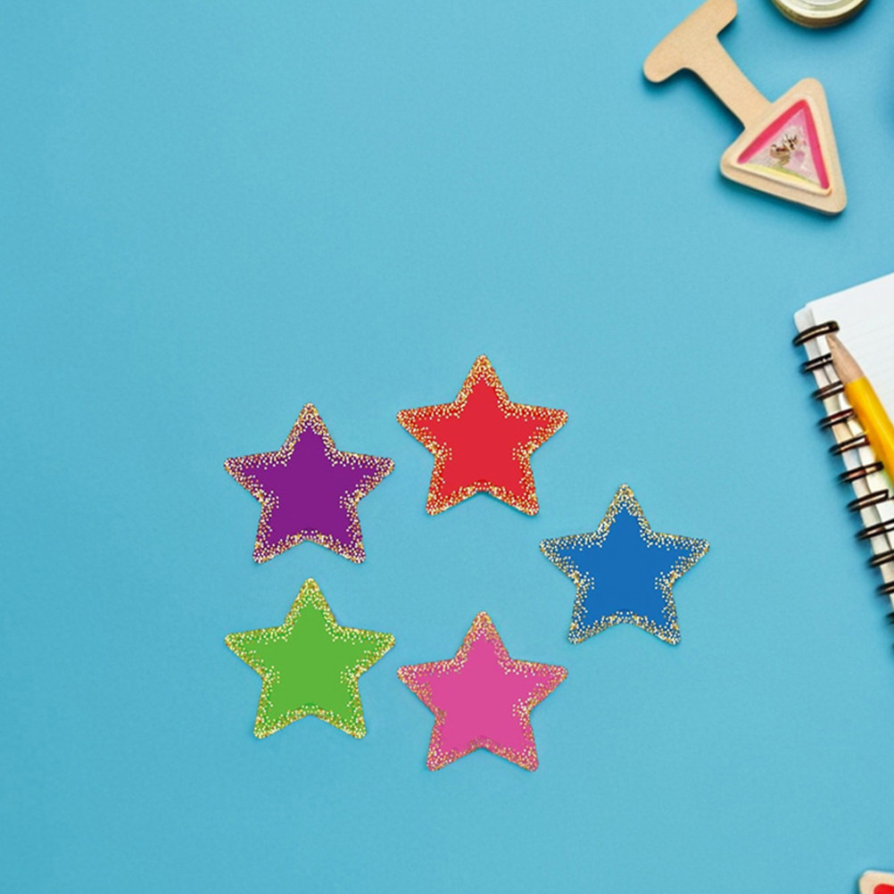1Set Colorful Star Paper Cutou - Papercraft Supply Confetti ulasan dan harga