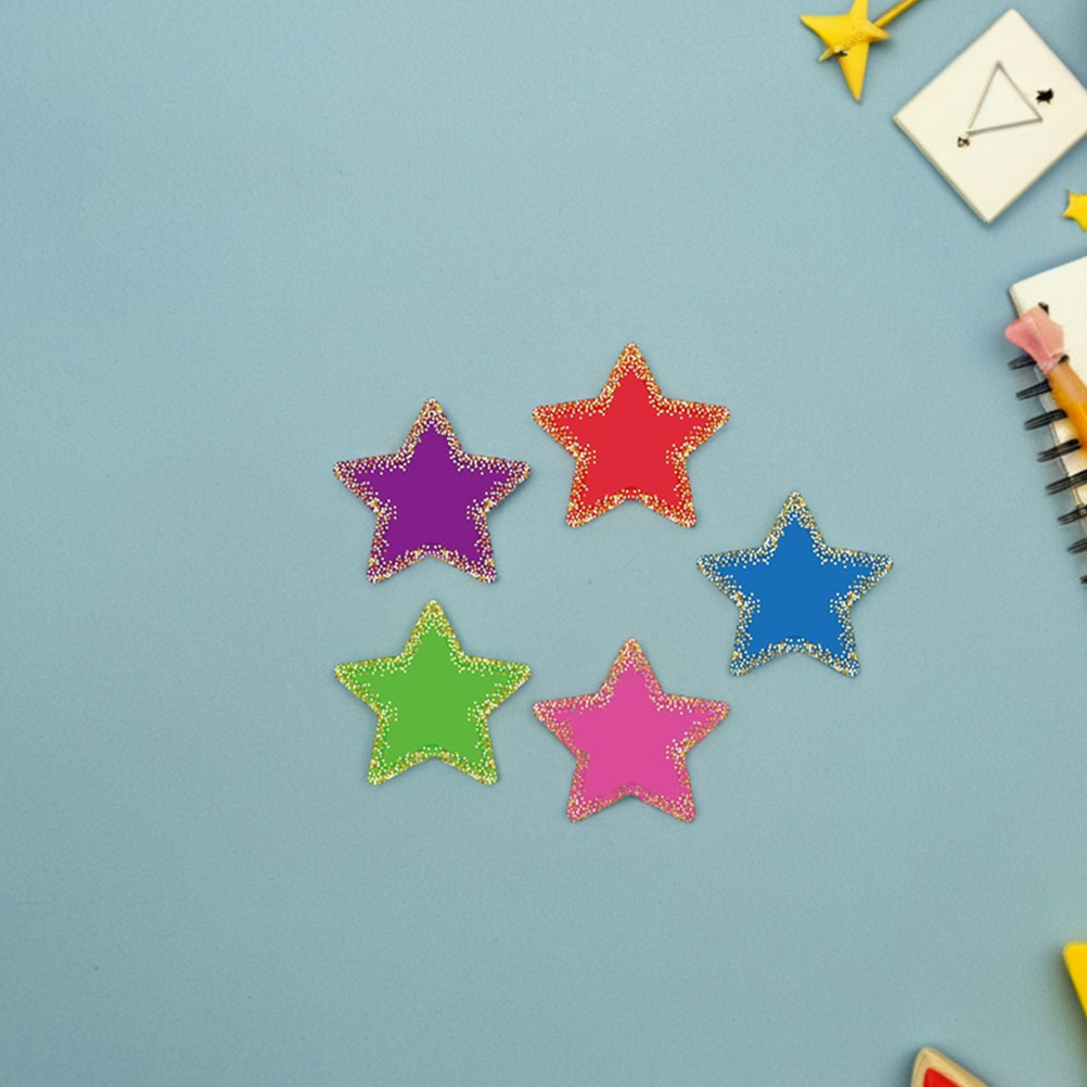 1Set Colorful Star Paper Cutou - Papercraft Supply Confetti ulasan dan harga