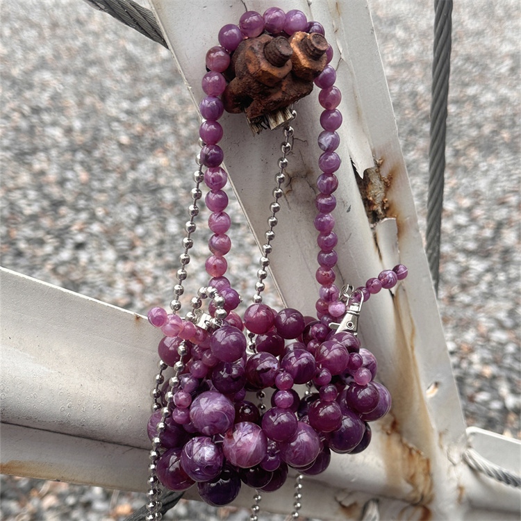Girls Mini Purple Beaded  Clut - Wedding Vendor ulasan dan harga