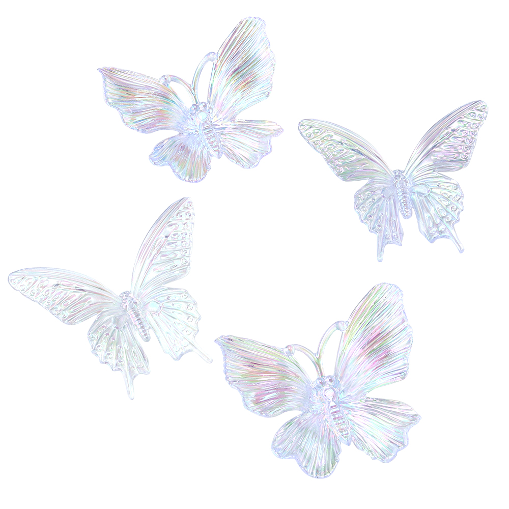 5pcs Acrylic Butterfly Gradien - Wedding Decoration Supply ulasan dan harga