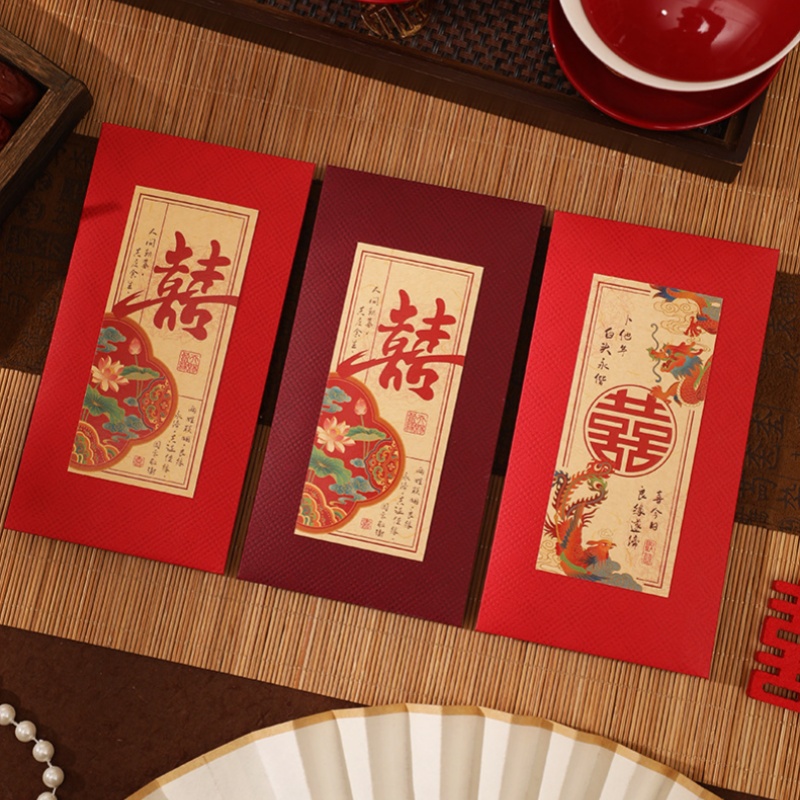2/4Pcs Chinese Wedding Red Env - Wedding Envelopes ulasan dan harga