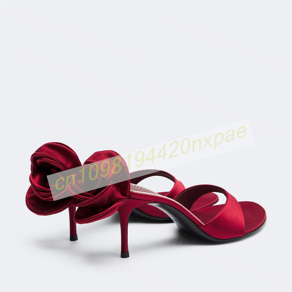 Women Red Satin Thong Mule San - Wedding Fx ulasan dan harga