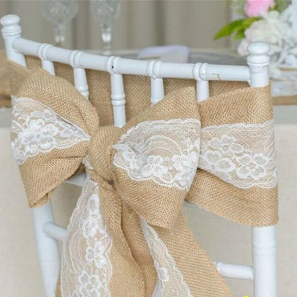 10PC Linen Chair Back Decorati - Supply Wedding Venue ulasan dan harga