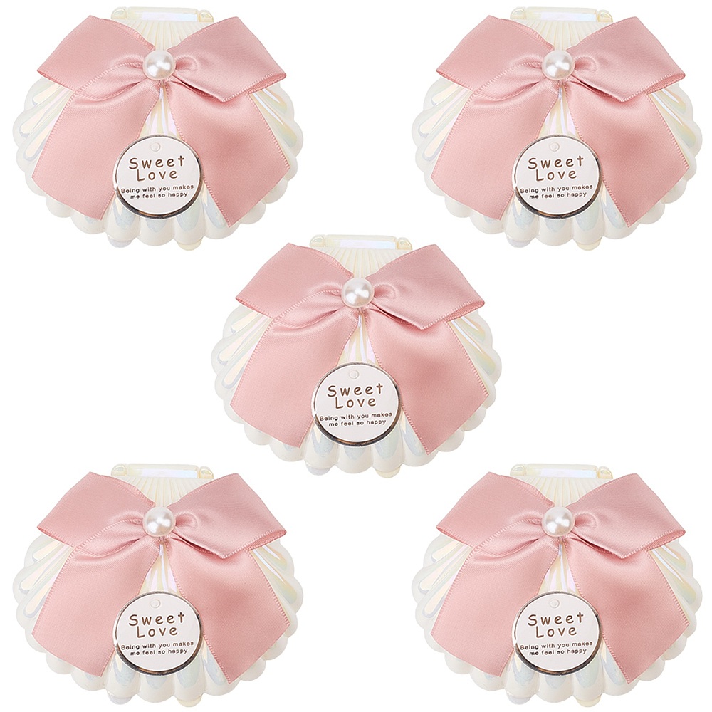 5Pcs Shell Shaped Plastic Boxe - Wedding Favor Box ulasan dan harga