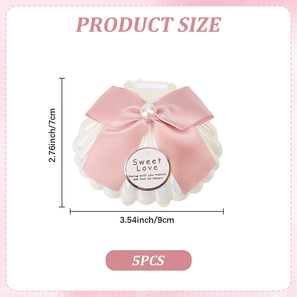 5Pcs Shell Shaped Plastic Boxe - Wedding Favor Box ulasan dan harga