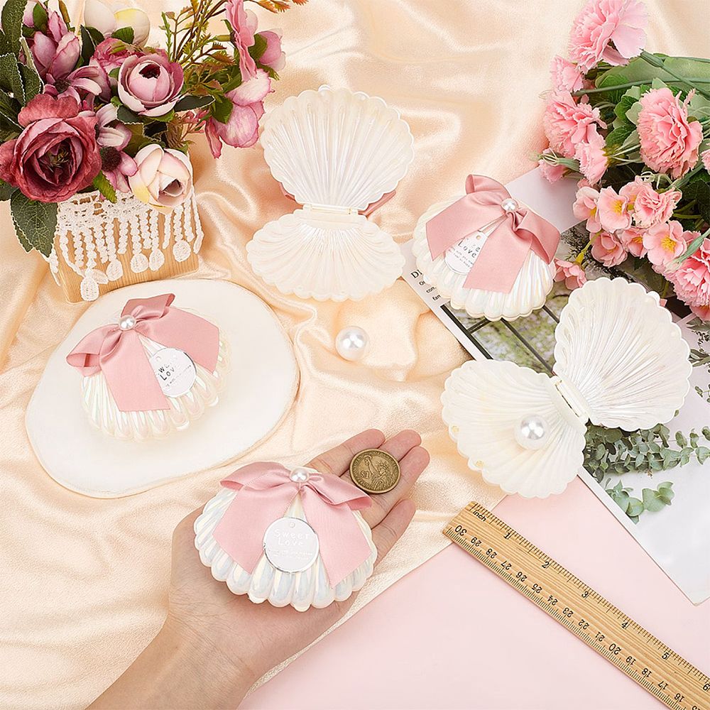 5Pcs Shell Shaped Plastic Boxe - Wedding Favor Box ulasan dan harga