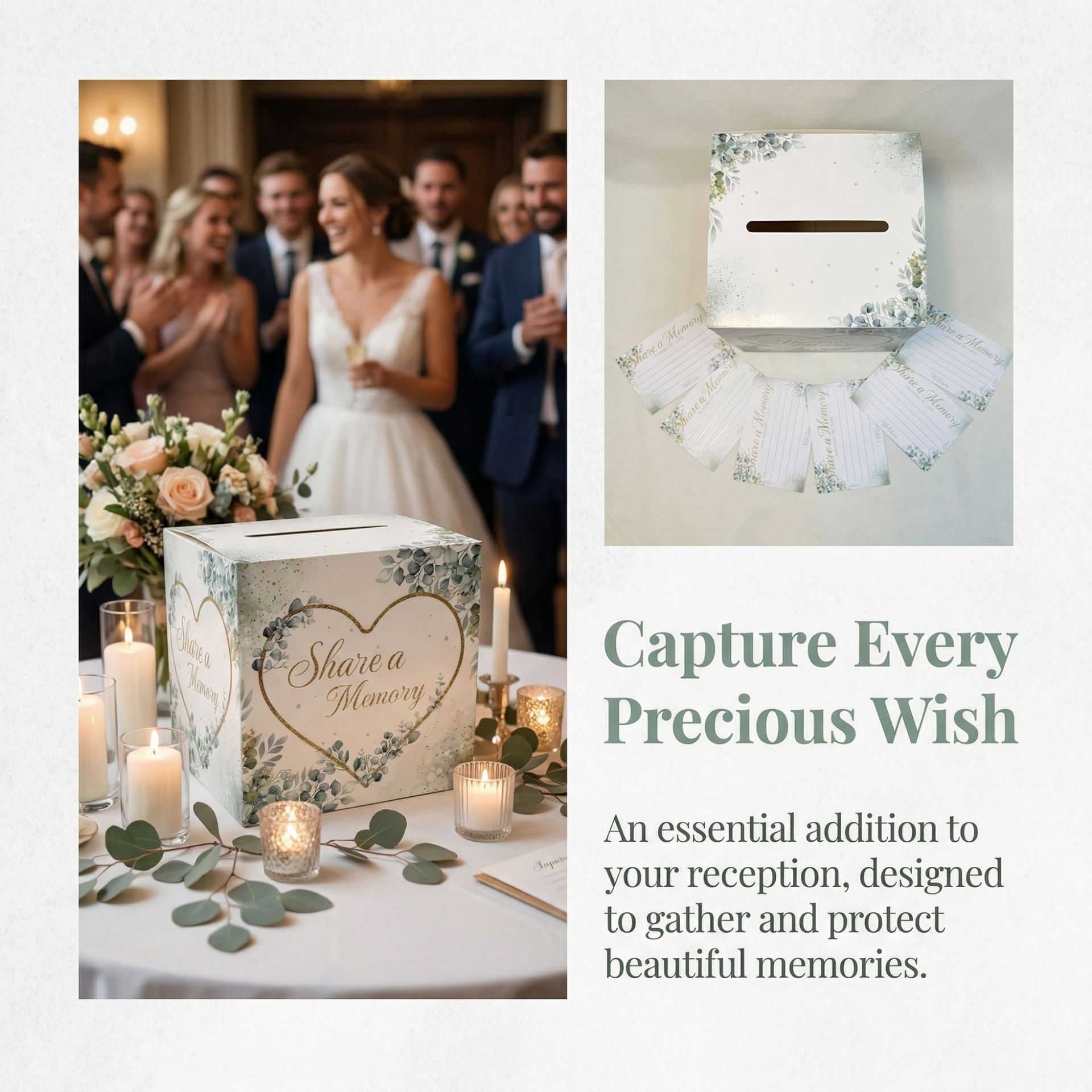 White Floral Wedding Card Box  - Wedding Supply.Box ulasan dan harga