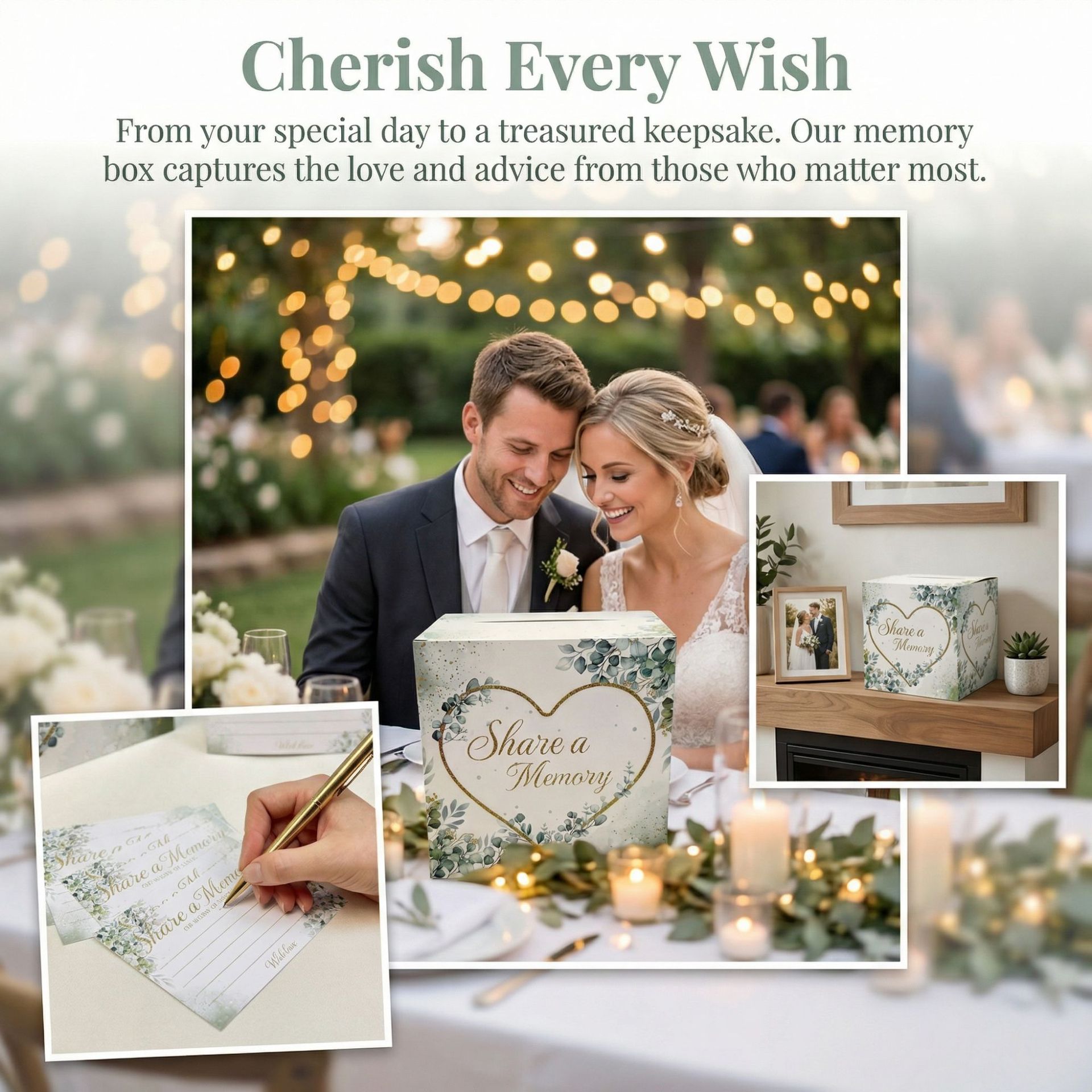 White Floral Wedding Card Box  - Wedding Supply.Box ulasan dan harga