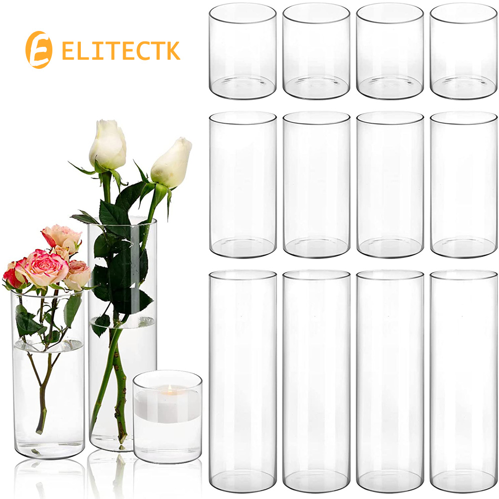 Glass Cylinder Vase Hurricane  - Centerpiece Vase Tall ulasan dan harga