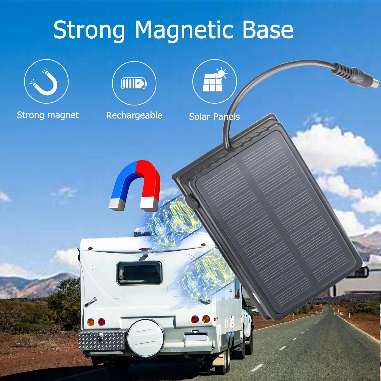 Magnetic Solar Rechargeable Po - Wedding Power Supply ulasan dan harga