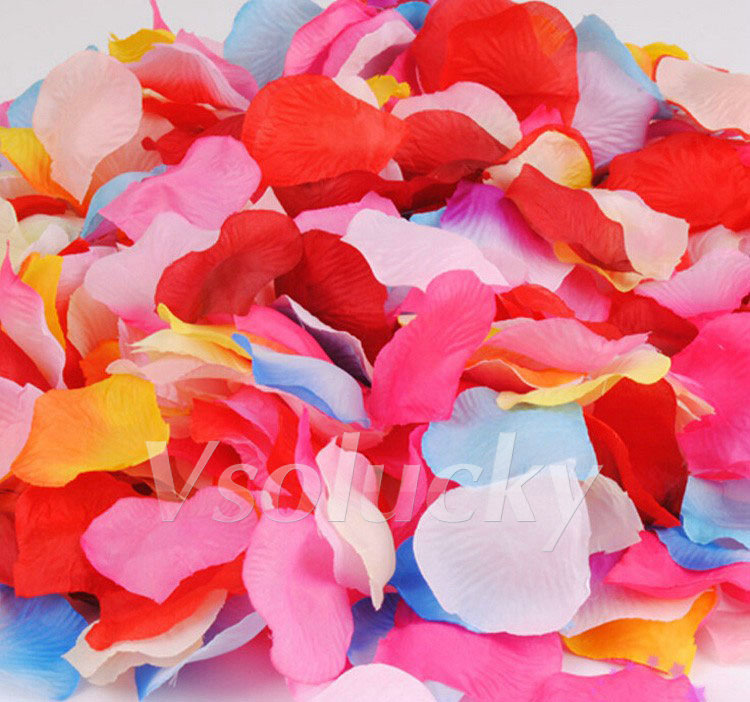 100pcs Silk Rose Petals Table  - Supply Wedding Venue ulasan dan harga