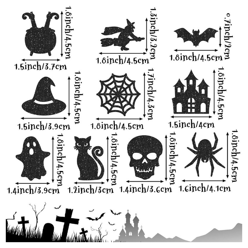 Halloween Confetti 120Pcs Glit - Papercraft Supply Confetti ulasan dan harga