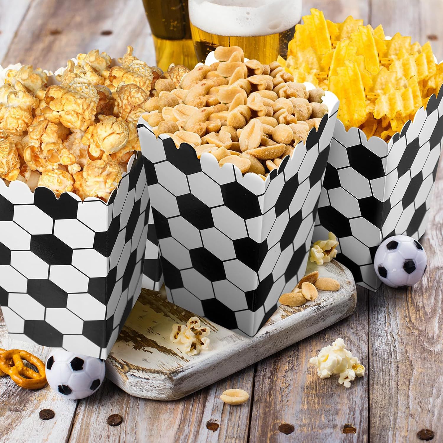 6/18Pcs  Football Popcorn Boxe - Wedding Supply.Box ulasan dan harga