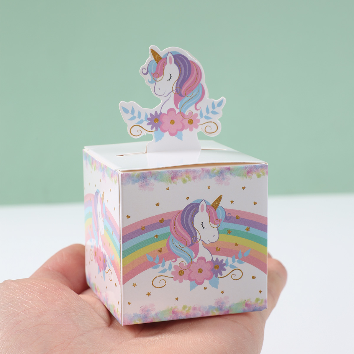12/24pcs Unicorn 3D Paper Cand - Wedding Supply.Box ulasan dan harga