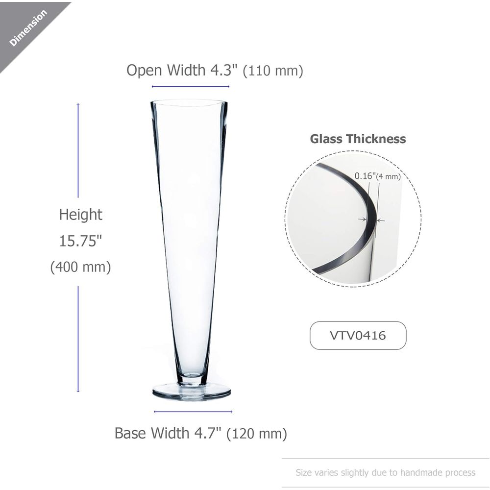 WGV Trumpet Glass Vase Bulk, O - Centerpiece Vase Tall ulasan dan harga