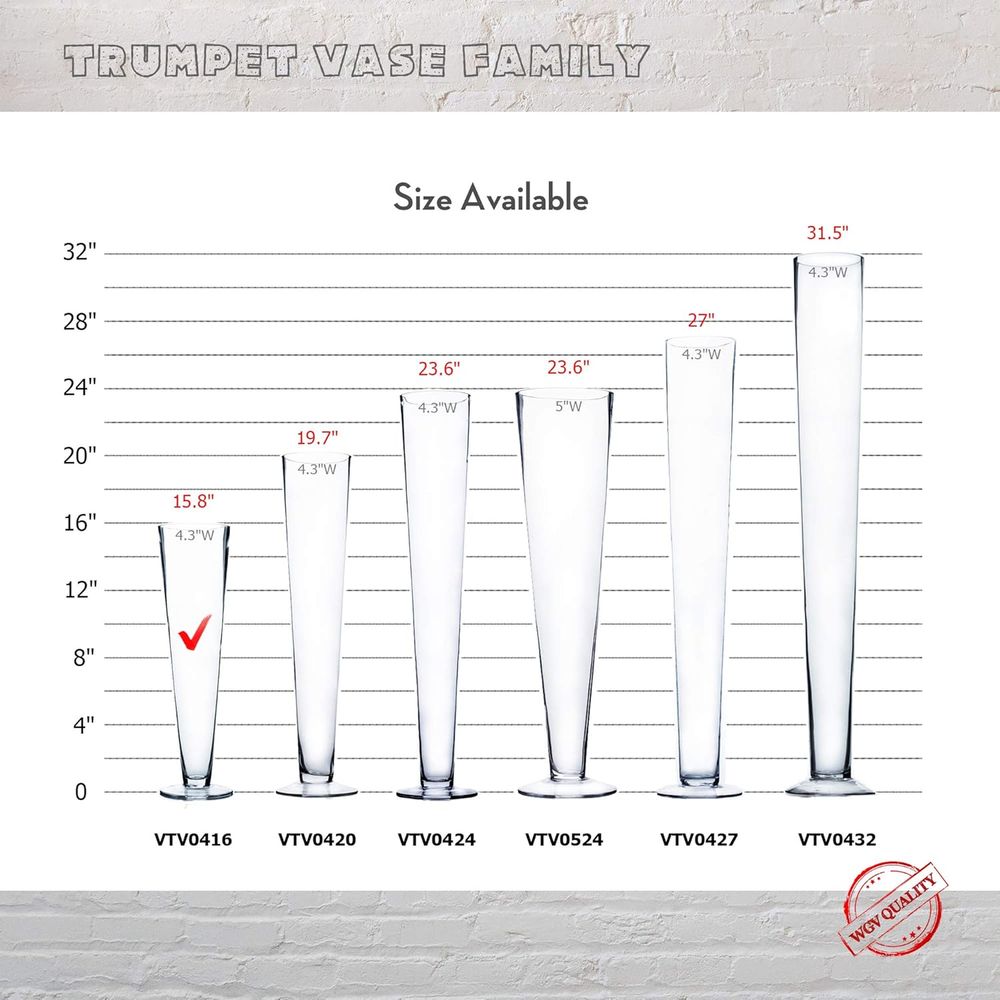WGV Trumpet Glass Vase Bulk, O - Centerpiece Vase Tall ulasan dan harga