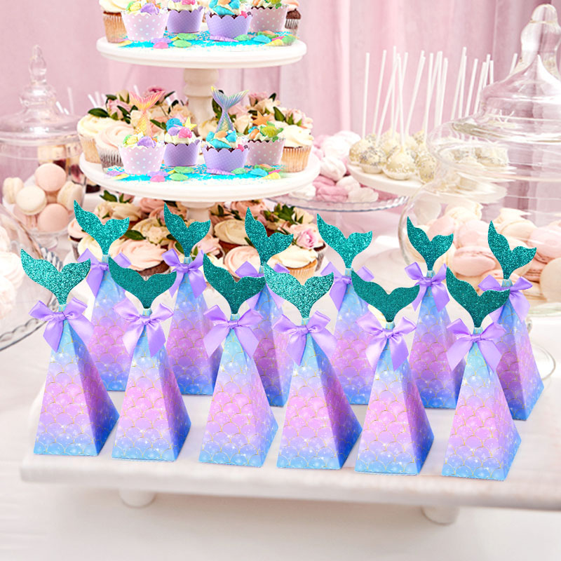 10Pcs Little Mermaid Candy Box - Wedding Supply.Box ulasan dan harga
