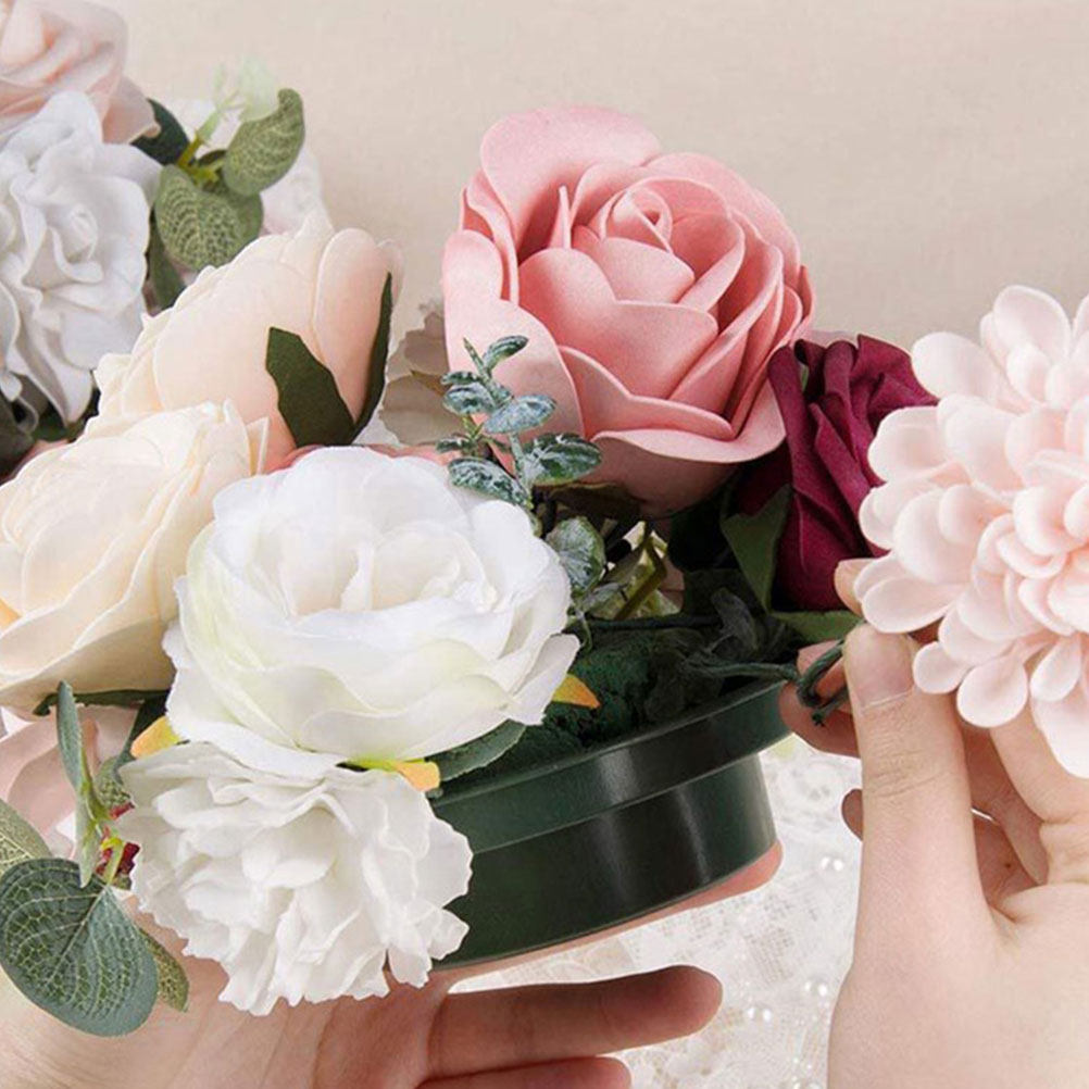 2Pcs Round Floral Mud Floral A - Wedding Decoration Supply ulasan dan harga